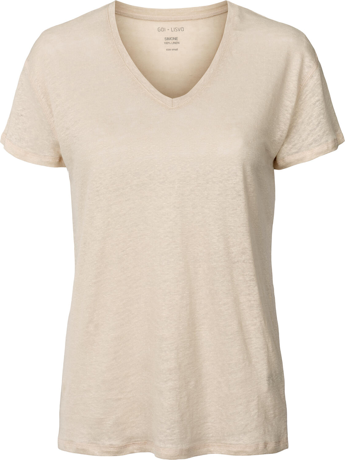 Simone S/S hør t-Shirt - Ancient Grey